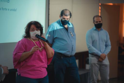 Presidente Marina Silveira ao lado dos líderes do Sindicato Rural, Vitor Gaiado (centro), e da OAB, Antônio Carlos Barbosa