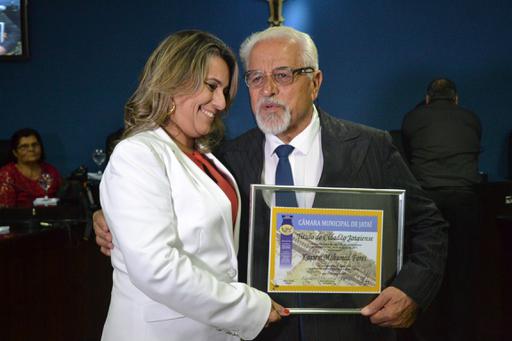 Sessão Solene de concessão do Título de Cidadão Jataiense ao Sr. Kassem Mohamad faress.