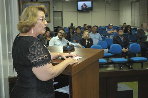 Eliana Melo Machado Moraes falou em nome de todos os homenageados