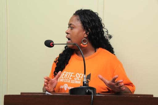 Valdenilda Rosa da Silva, presidente da Associação dos Moradores do Bairro Nova Esperança