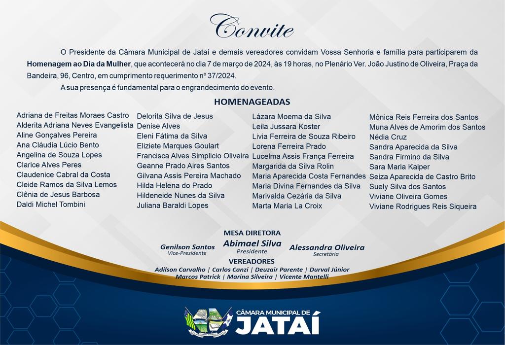 Homenagem foi realizada no dia 7 de março de 2024